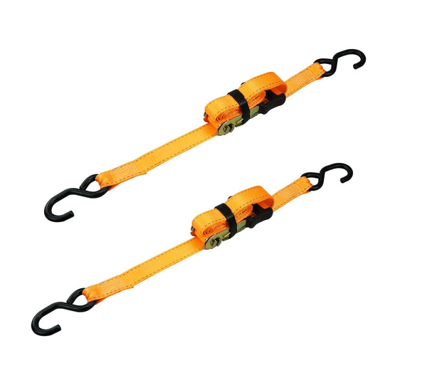 MotoMaster 3,000-lb Heavy-Duty Sliding Ratchet Tie Down Straps, 1.25-in x 8-ft, 2-pk N7