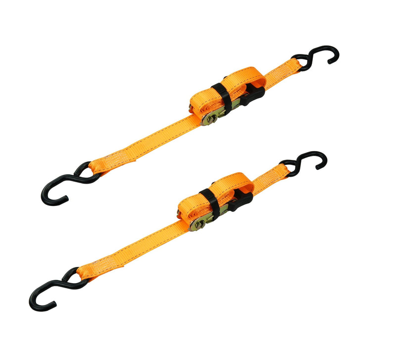 MotoMaster 3,000-lb Heavy-Duty Sliding Ratchet Tie Down Straps, 1.25-in x 8-ft, 2-pk N7
