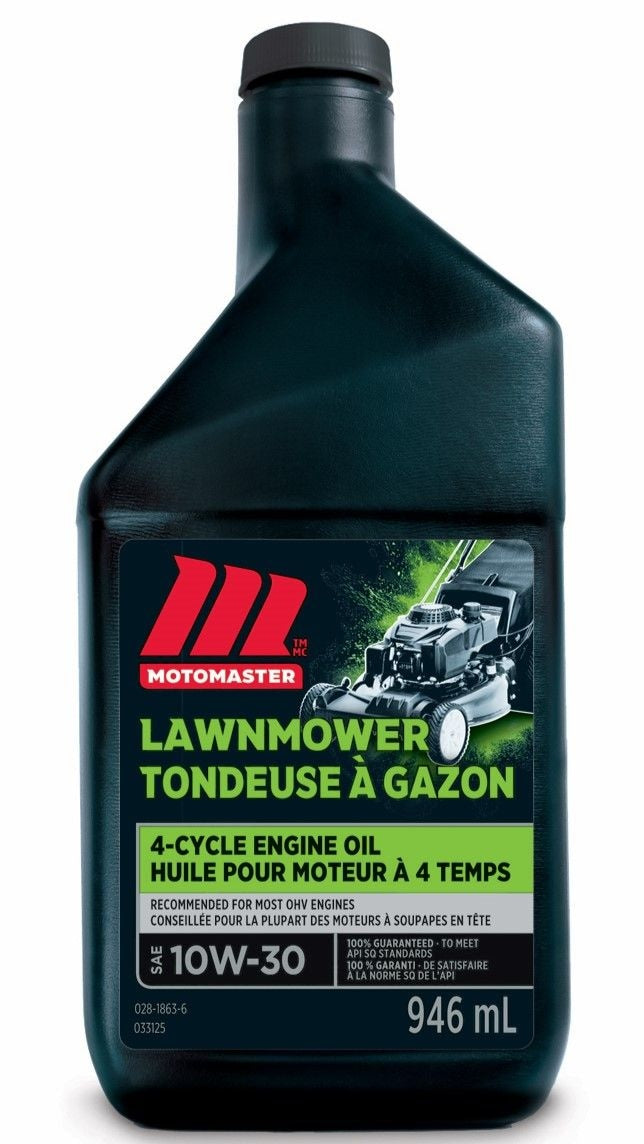 MotoMaster 4-Stroke Lawnmower Engine Oil 10W30, 946-mL N5