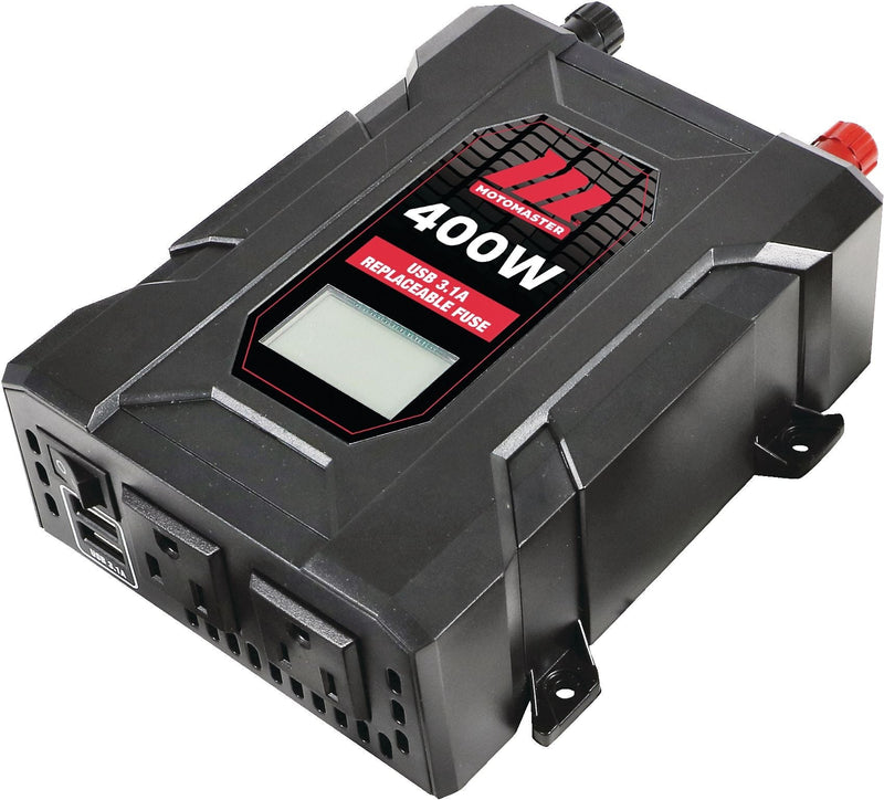MotoMaster 400W Power Inverter with LCD Screen, Grey W1