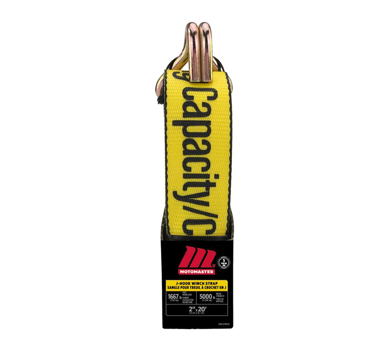 MotoMaster 5,000-lb J-Hook Winch Strap, 2-in x 10-ft G1
