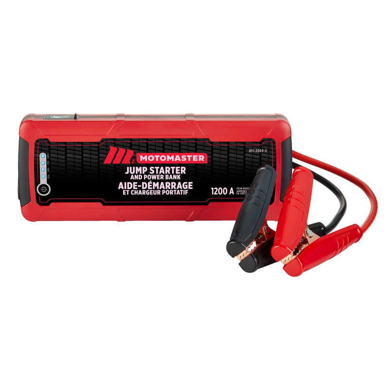 MotoMaster Booster Pack/Jump Starter & USB Power Bank, Lithium-ion, 1200-Amp, 12V E1