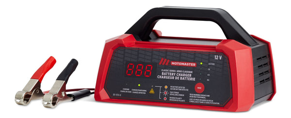 MotoMaster Classic Series Smart Battery Charger/Maintainer, Fully Automatic, 8/4/2-Amp, 12V U6