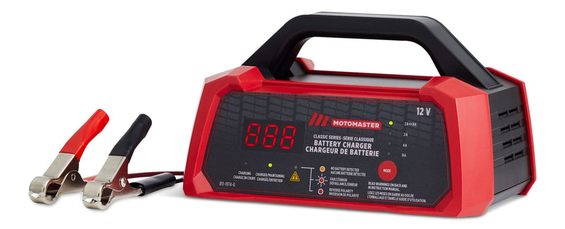 MotoMaster Classic Series Smart Battery Charger/Maintainer, Fully Automatic, 8/4/2-Amp, 12V U6