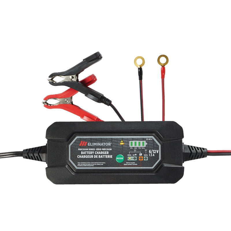 MotoMaster Eliminator Precision Series Smart Battery Charger/Maintainer, Fully Automatic, 1.5-Amp, 6V/12V M6