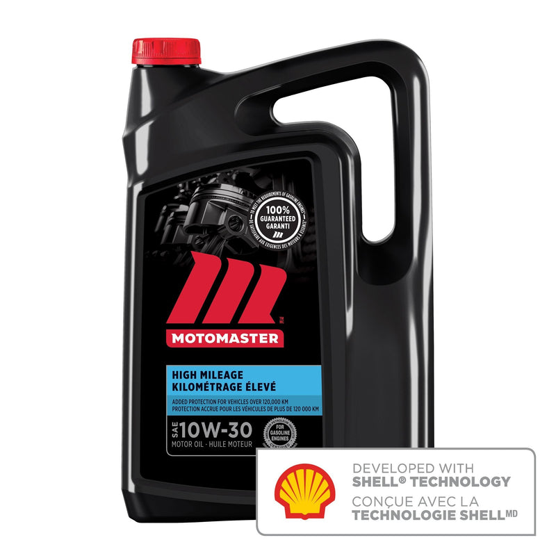 MotoMaster High Mileage 10W30 Conventional Engine/Motor Oil, 5-L X6