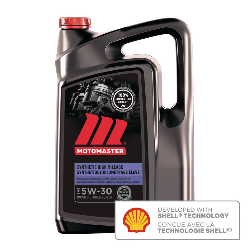 MotoMaster High Mileage 5W30 Synthetic Engine/Motor Oil, 5-L I7