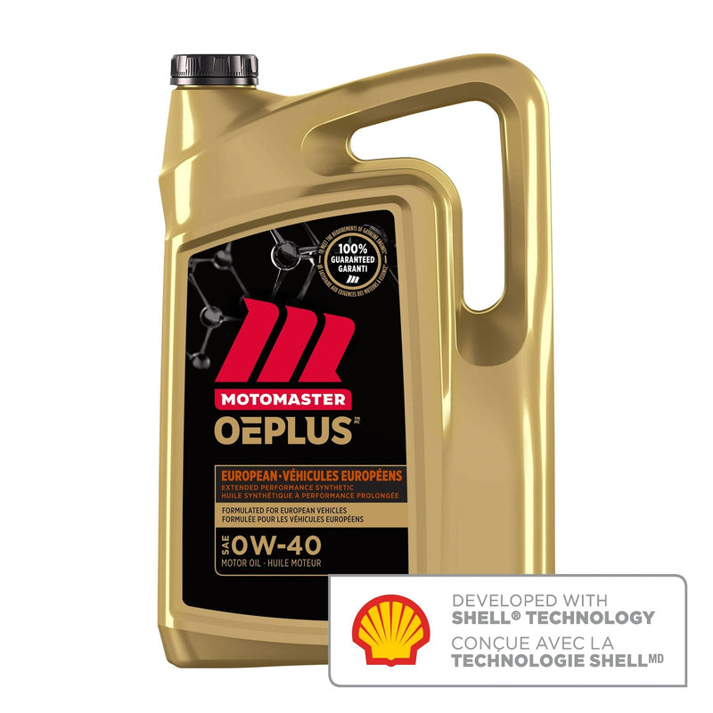 MotoMaster OEPLUS European Premium 0W40 Synthetic Engine/Motor Oil, 5-L E9