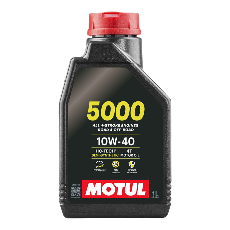 Motul 5000 4-Stroke Semi-Synthetic 10W40 Motor Oil, 1-L B1
