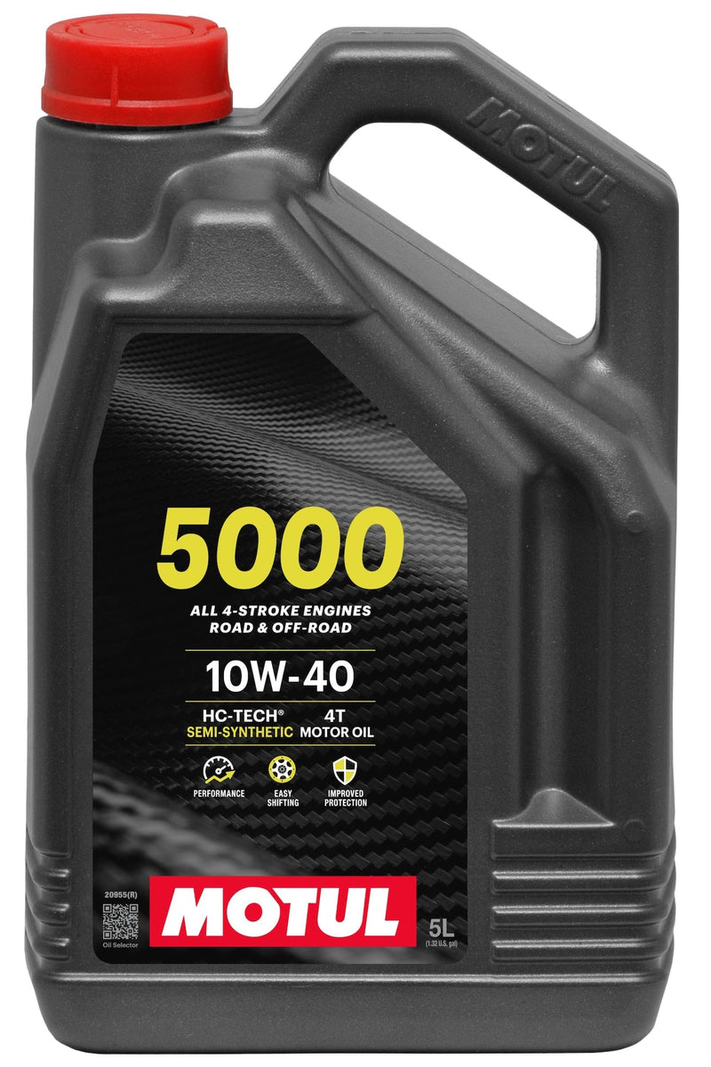 Motul 5000 4-Stroke Semi-Synthetic 10W40 Motor Oil, 5-L R2