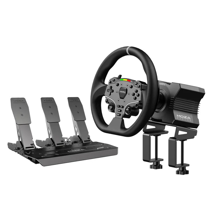 MOZA R5 All-in One PC Gaming Racing Simulator Bundle with Clutch O0
