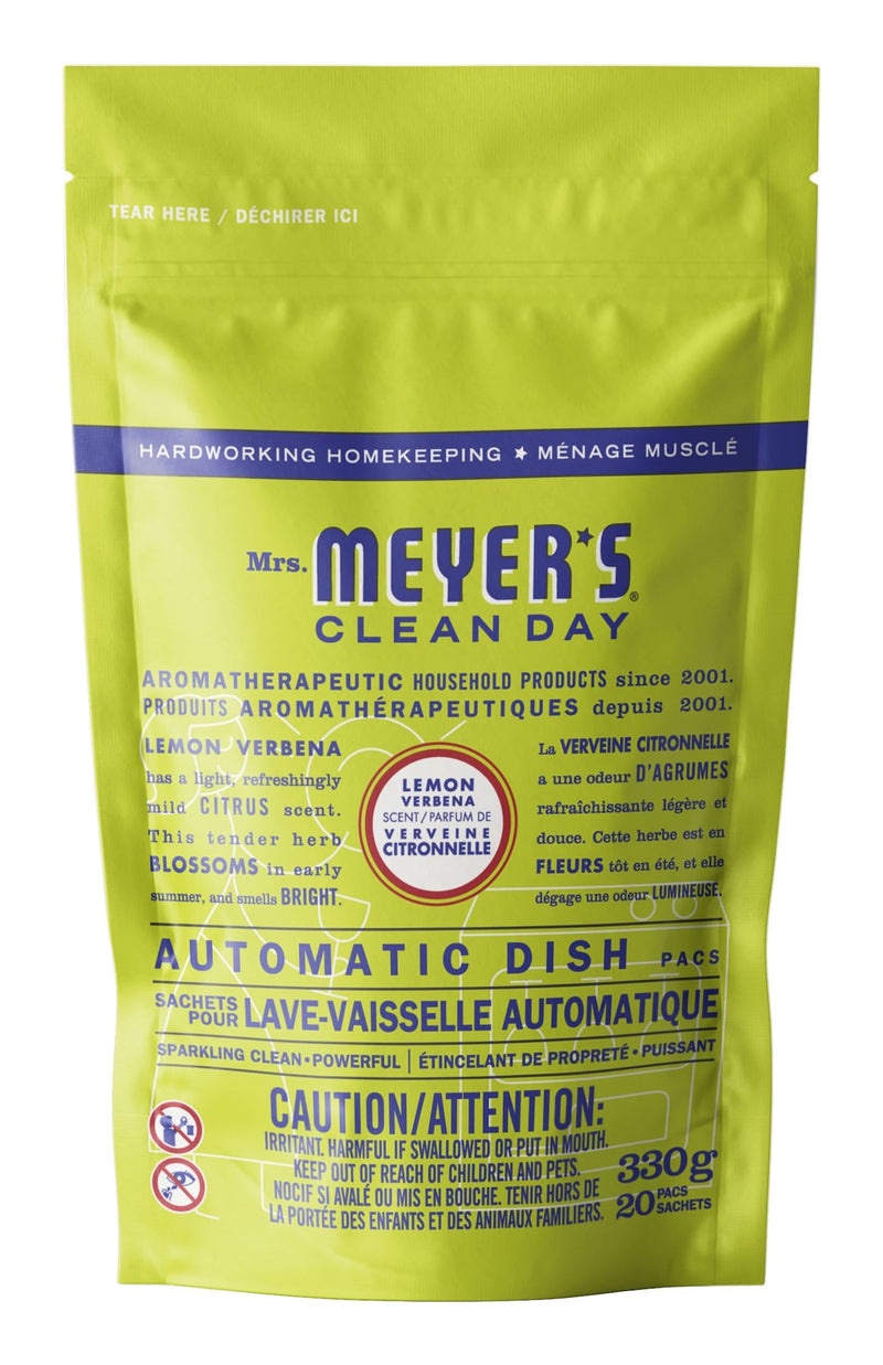 Mrs. Meyers Automatic Dishwasher Detergent Tabs, Lemon Verbena Scent, 20-pk T3