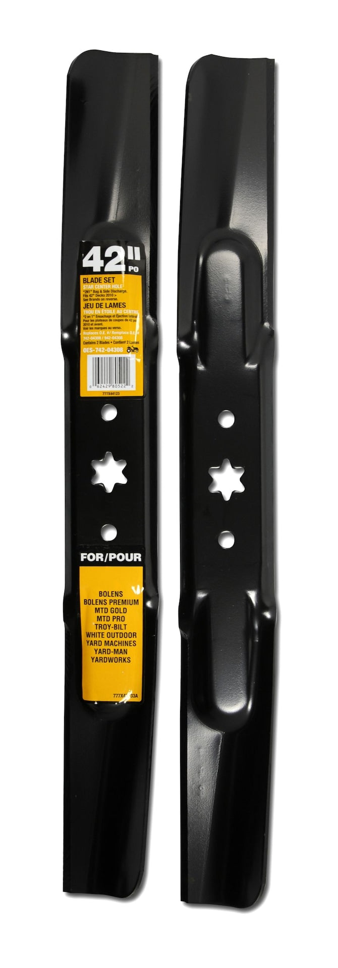 MTD Lawn Tractor 2-in-1 2-Blade Set, 6-Point Star Mount, 42-in