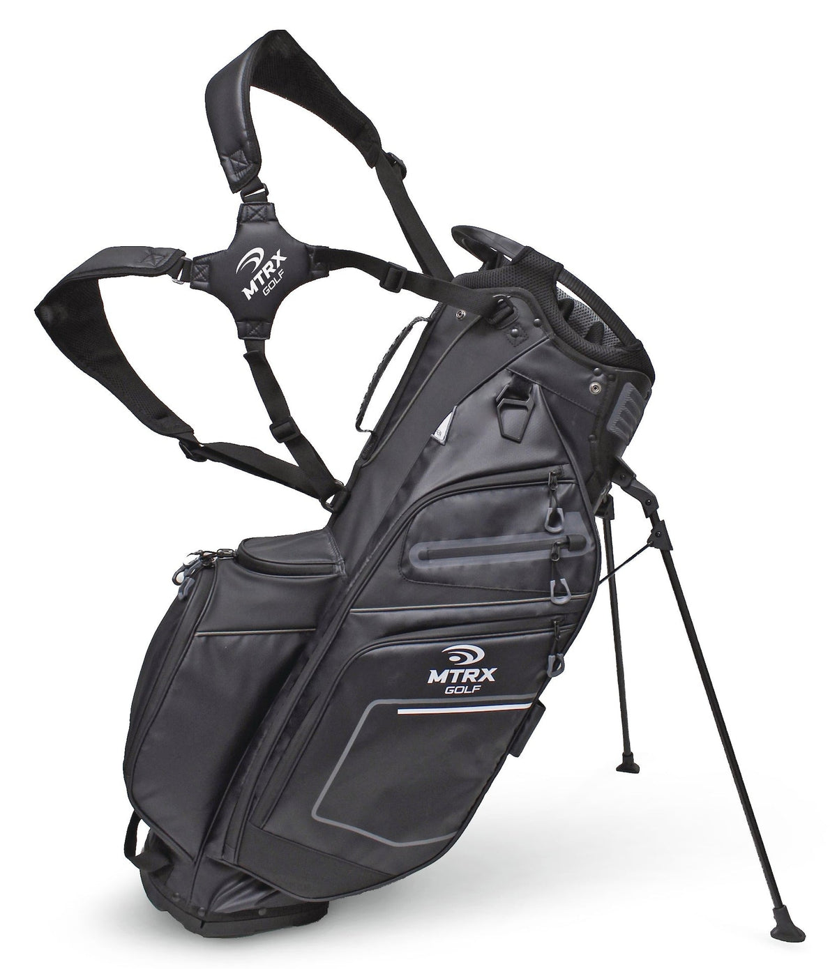 MTRX 14-Way Top Golf Stand Bag, Black