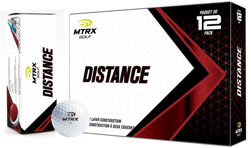 MTRX Distance Golf Balls, White, 12-pk Y2