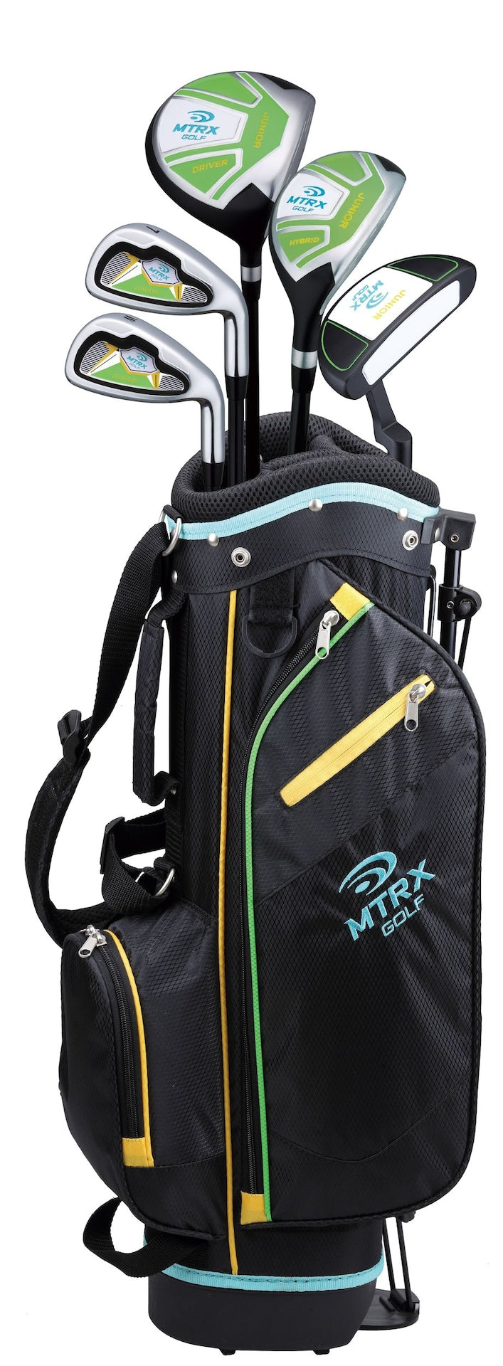 MTRX Junior Kids' Golf Club Set with Gold Stand Bag, Ages 5-8 H7