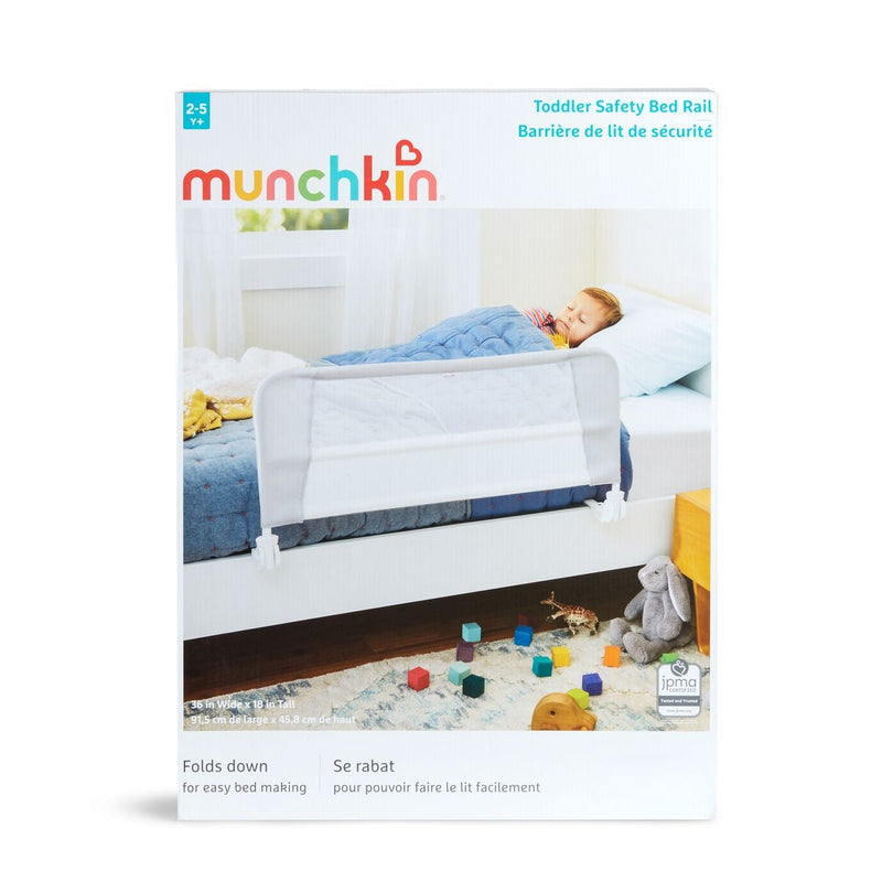 Munchkin Toddler Safety Bed Rail, No Assembly Needed, White Y4