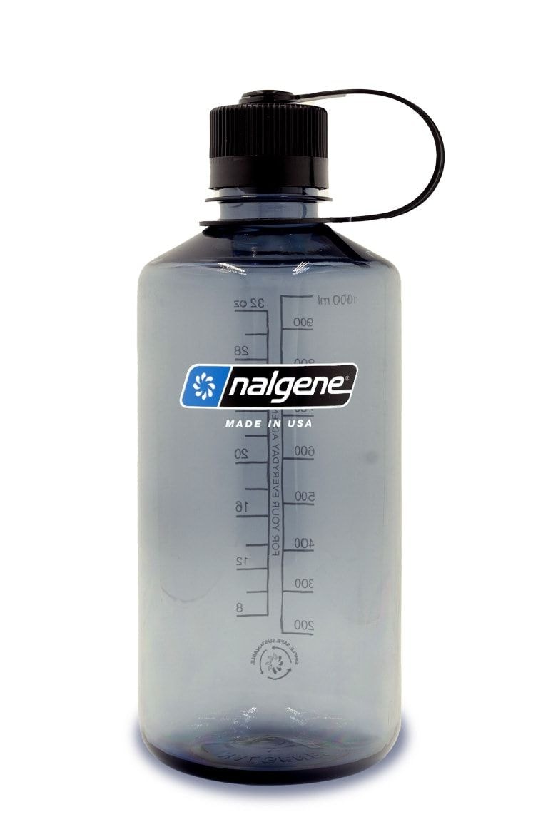 Nalgene Sustain Narrow Mouth Water Bottle, Grey, 1 L M1
