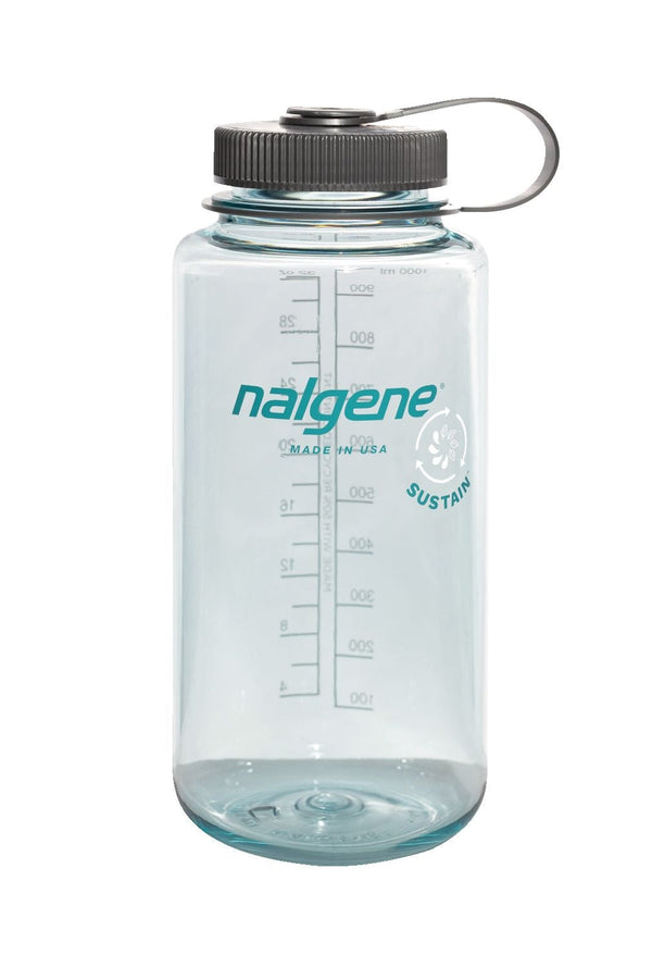 Nalgene Sustain Wide Mouth Water Bottle, Seafoam, 1 L L0