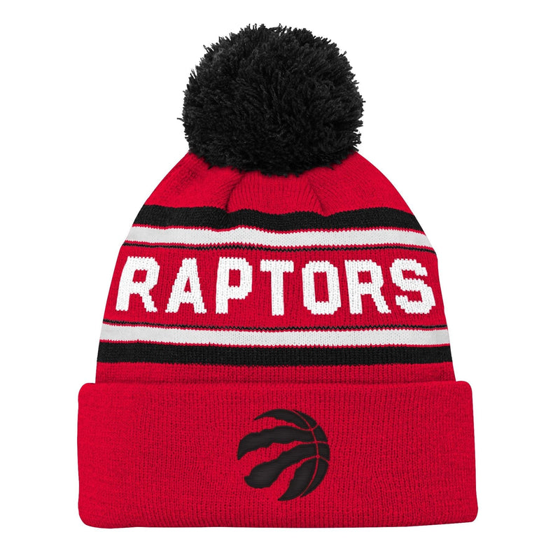 NBA Raptors Jacquard Cuffed Knit With Pom, Acrylic Knit, Regular Size B3