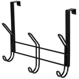 Neatfreak 11.2" Over The Door Double Metal 3 Hook, Black