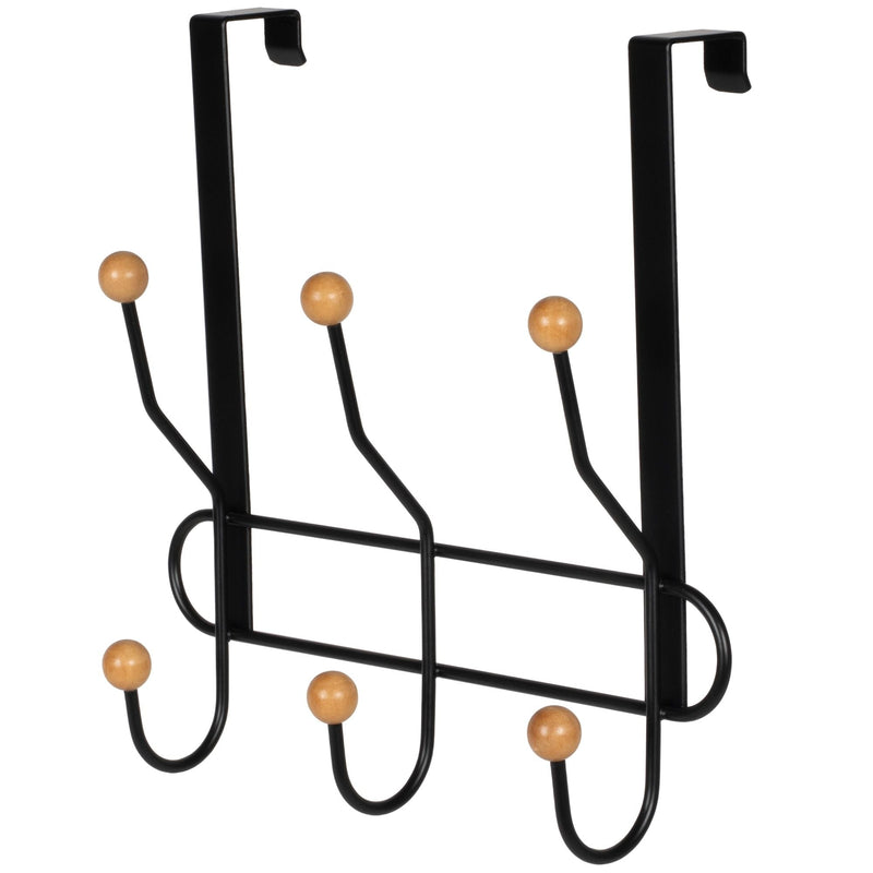 Neatfreak 11.2" Over The Door Metal 3 Hook, Black H4