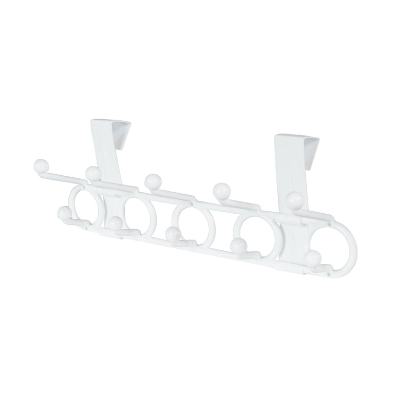 NeatFreak Plastic 10-Hook Over the Door Hook, White, 18.5-in T0