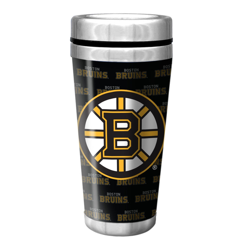 NHL Boston Bruins Hockey Logo Full Wrap Travel Mug, 16-oz W6