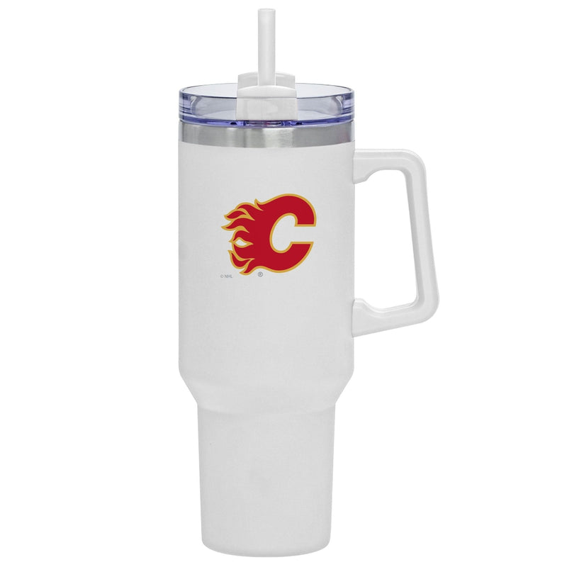 NHL Calgary Flames Travel Mug with Straw and Handle, 40-oz I1