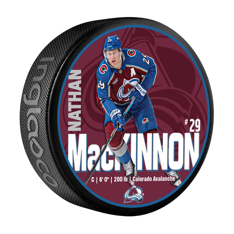 NHL Colorado Avalanche Nathan MacKinnon Hockey Puck, 6-oz J7