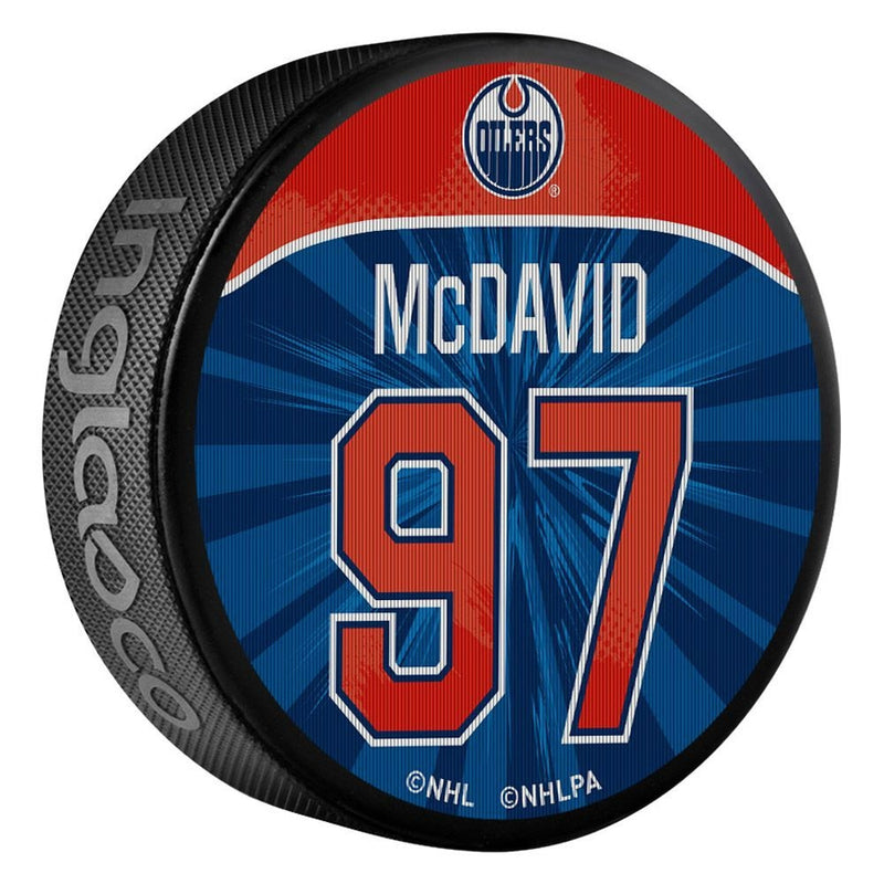 NHL Edmonton Oilers Connor McDavid Dual Image Lenticular Puck, 6-oz A8