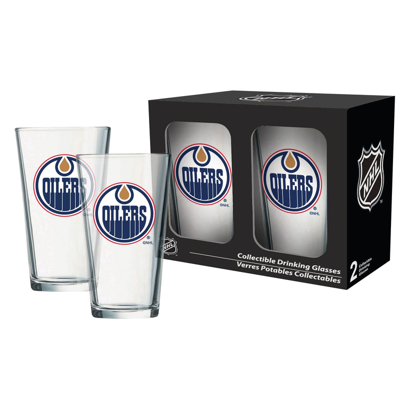 NHL Edmonton Oilers Mixing Pint Glass Box Set, 2-pk, 16-oz R0