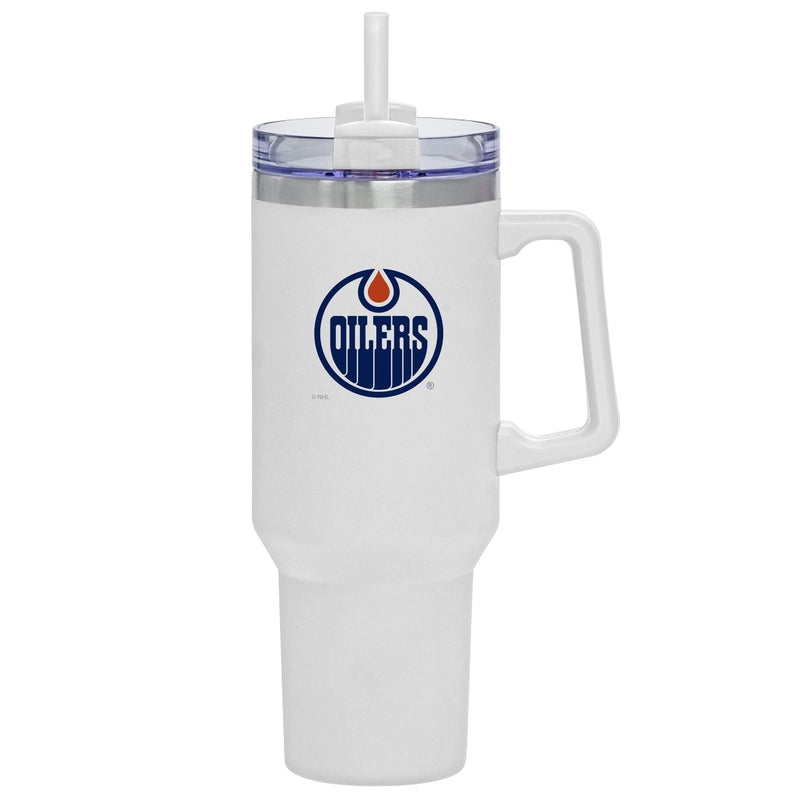 NHL Edmonton Oilers Travel Mug with Straw and Handle, 40-oz R6