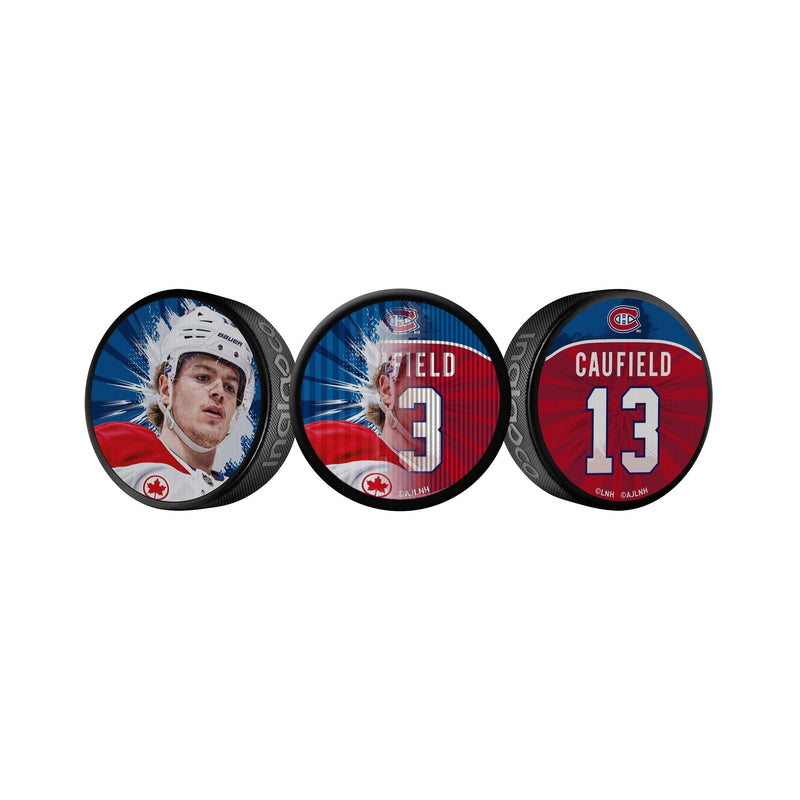 NHL Montreal Canadiens Cole Caufield Dual-Image Lenticular Hockey Puck, 6-oz R6