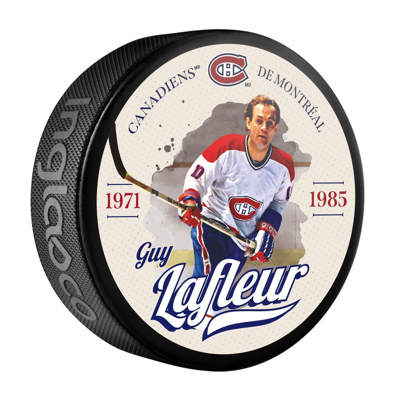NHL Montreal Canadiens Guy Lafleur Hockey Puck, 6-oz Q8