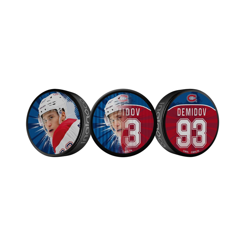 NHL Montreal Canadiens Ivan Demidov Dual-Image Lenticular Hockey Puck, 6-oz H2