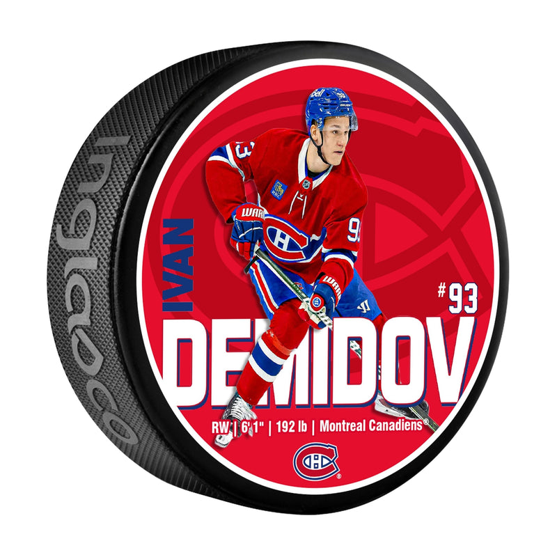 NHL Montreal Canadiens Ivan Demidov Hockey Puck, 6-oz F8