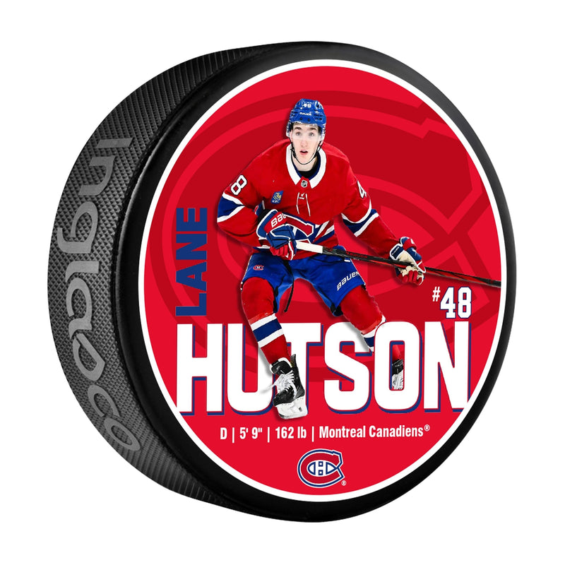 NHL Montreal Canadiens Lane Hutson Hockey Puck, 6-oz D1