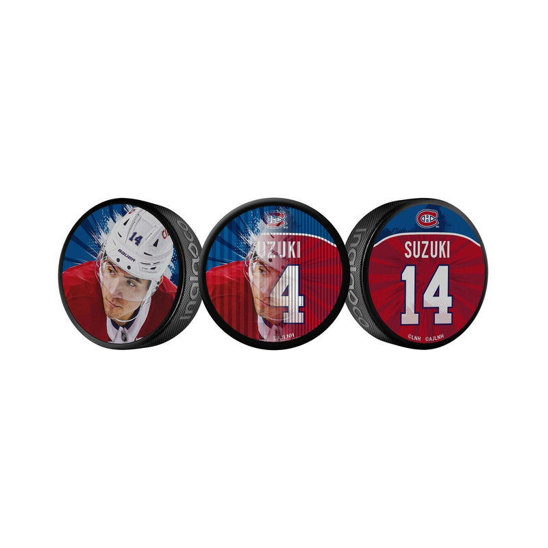 NHL Montreal Canadiens Nick Suzuki Dual-Image Lenticular Hockey Puck, 6-oz Y3