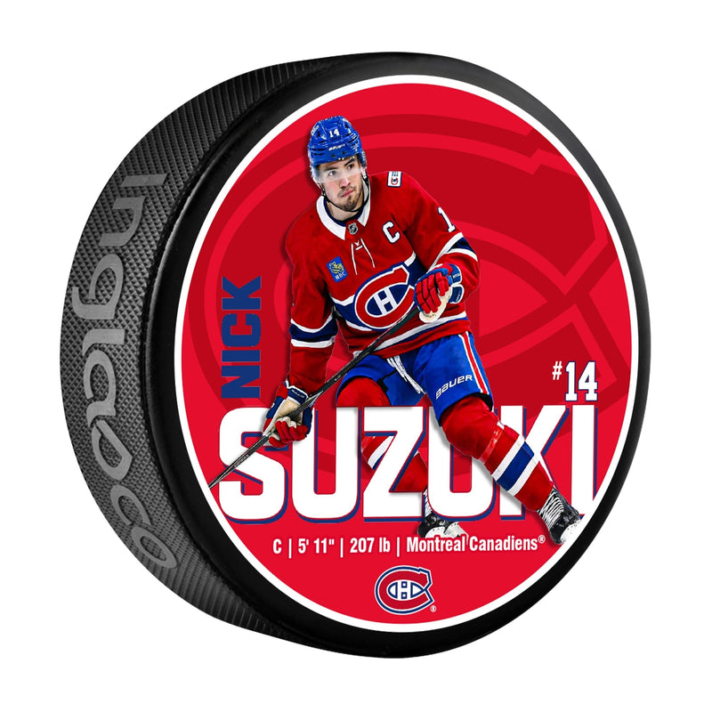 NHL Montreal Canadiens Nick Suzuki Hockey Puck, 6-oz N0