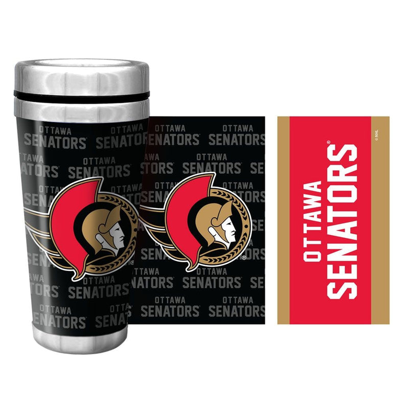 NHL Ottawa Senators Full Wrap Wallpaper Travel Mug, 14-oz H1