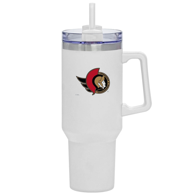 NHL Ottawa Senators Travel Mug with Straw and Handle, 40-oz H7
