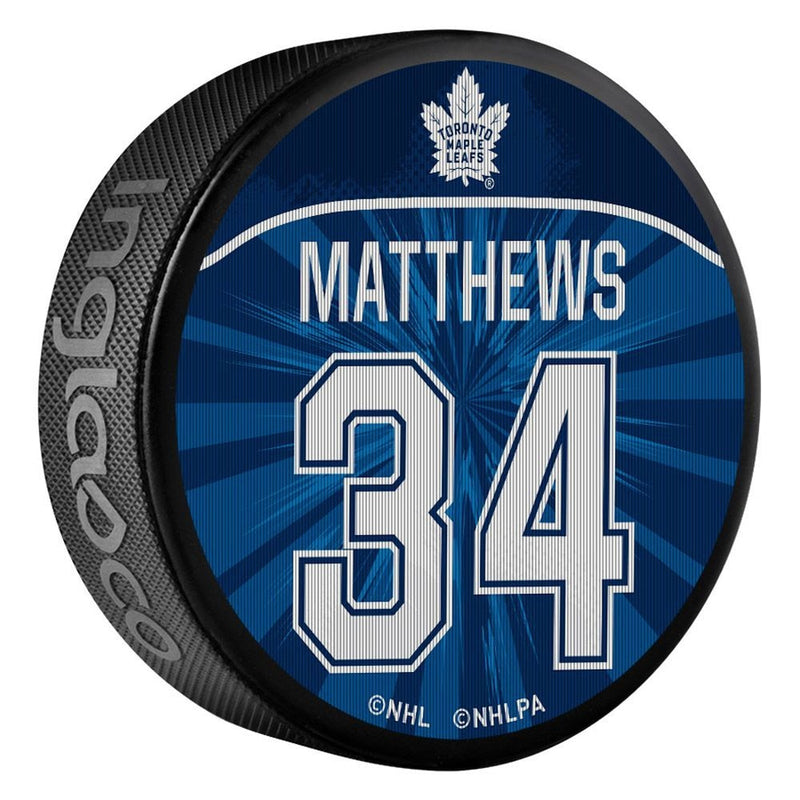 NHL Toronto Maple Leafs Auston Matthews Dual Image Lenticular Puck, 6-oz P5