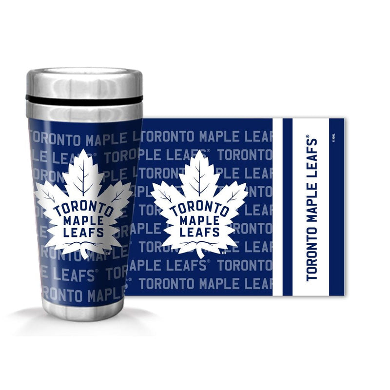 NHL Toronto Maple Leafs Full Wrap Wallpaper Travel Mug, 14-oz F9