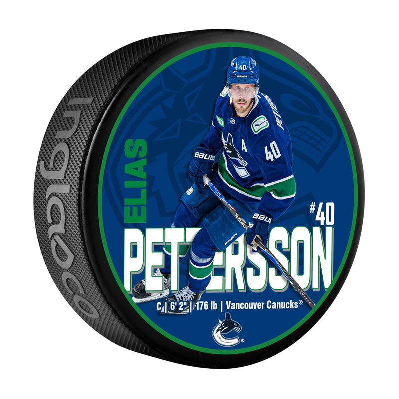 NHL Vancouver Canucks Elias Pettersson Hockey Puck, 6-oz E8