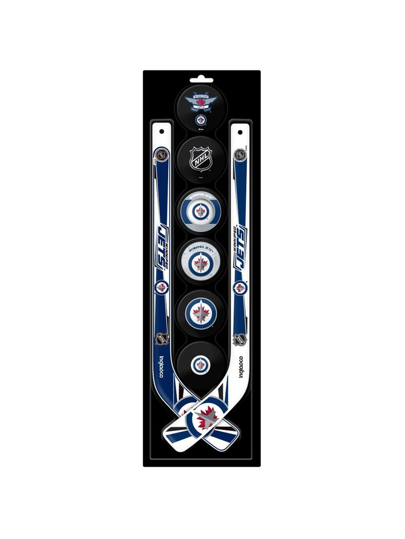 NHL Winnipeg Jets Mini Hockey Pucks & Sticks Set, 8-pc H9