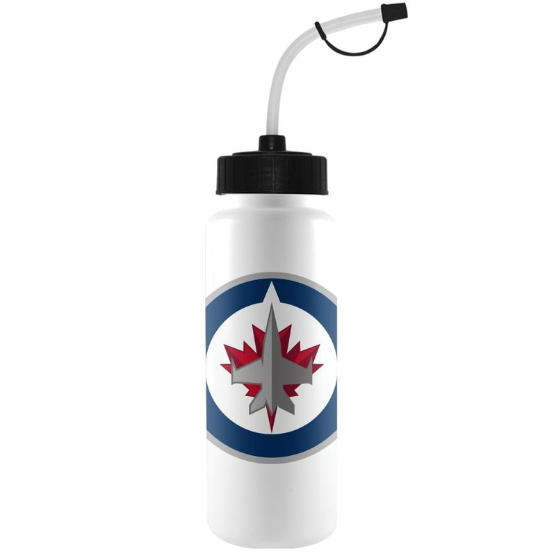 NHL Winnipeg Jets Officially Licensed Hockey Water Bottle, 1-L Q0