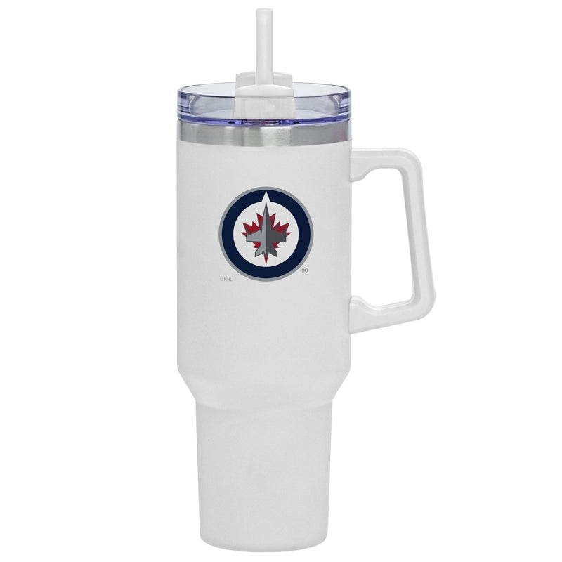 NHL Winnipeg Jets Travel Mug with Straw and Handle, 40-oz H7