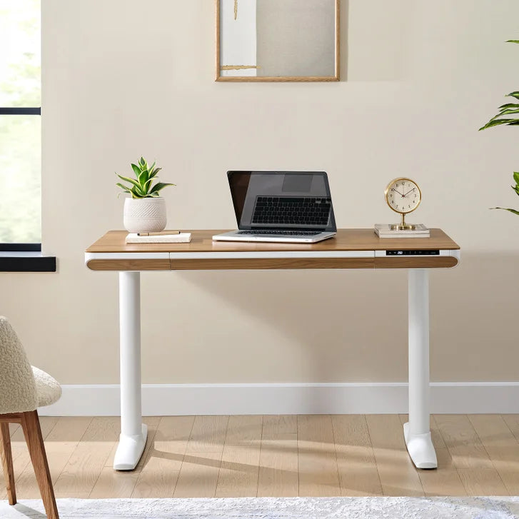 Nico Case 117 cm (46.1 in.) Height Adjustable Lift Desk, White Frame S1