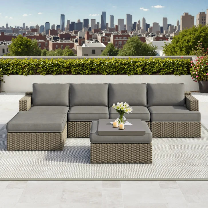 Niko Heritage 6-piece Patio Sectional Conversation Set M7